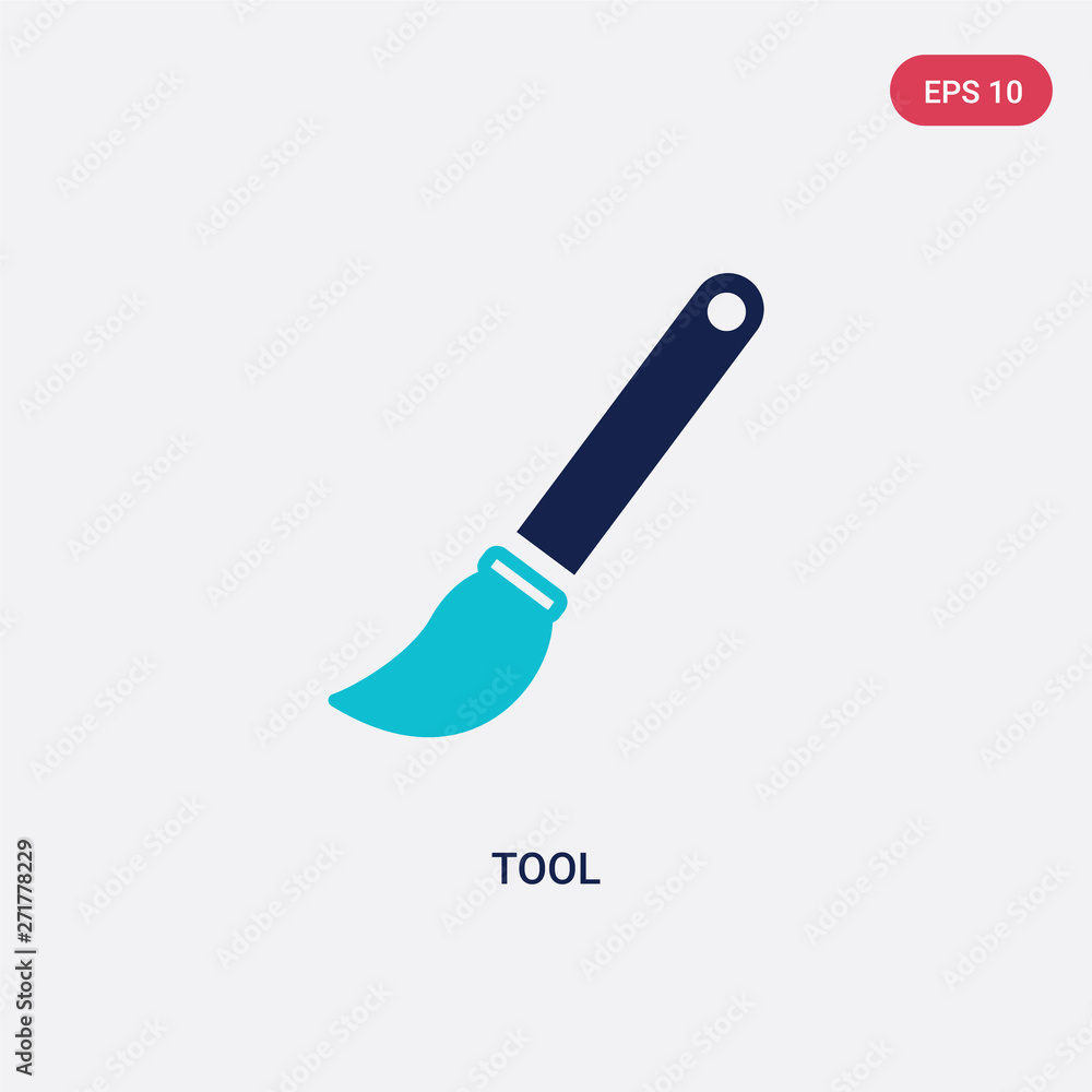 Poster two color tool vector icon from history concept. isolated blue tool vector sign symbol can be use fo