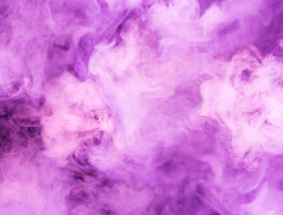fusion of purple smoke in motion isolated on black background