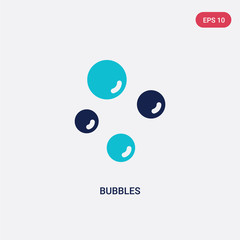 two color bubbles vector icon from hygiene concept. isolated blue bubbles vector sign symbol can be use for web, mobile and logo. eps 10