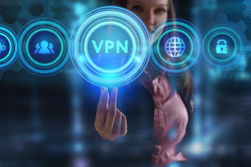The concept of business, technology, the Internet and the network. A young entrepreneur working on...