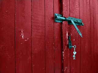 old door with lock