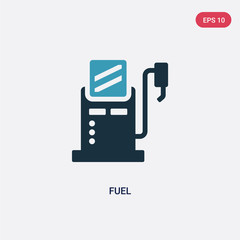 Fototapeta premium two color fuel vector icon from industry concept. isolated blue fuel vector sign symbol can be use for web, mobile and logo. eps 10