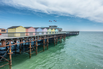 Hastings pier in east sussex England