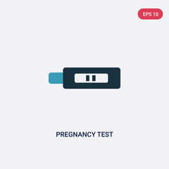 two color pregnancy test vector icon from kid and baby concept. isolated blue pregnancy test vector sign symbol can be use for web, mobile and logo. eps 10