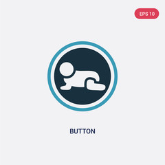 two color button vector icon from kid and baby concept. isolated blue button vector sign symbol can be use for web, mobile and logo. eps 10