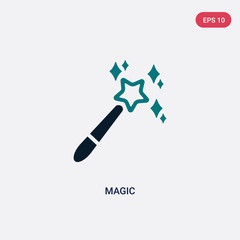 two color magic vector icon from  concept. isolated blue magic vector sign symbol can be use for web, mobile and logo. eps 10