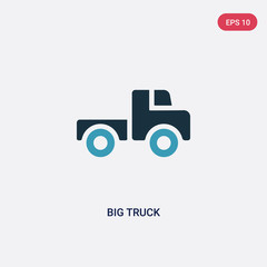 two color big truck vector icon from mechanicons concept. isolated blue big truck vector sign symbol can be use for web, mobile and logo. eps 10