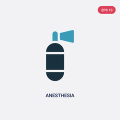 two color anesthesia vector icon from medical concept. isolated blue anesthesia vector sign symbol can be use for web, mobile and logo. eps 10