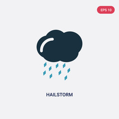 two color hailstorm vector icon from meteorology concept. isolated blue hailstorm vector sign symbol can be use for web, mobile and logo. eps 10