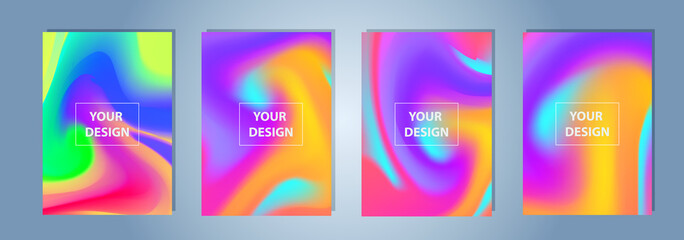 Set of Vector EPS 10 illustration Gradient Background Texture. Template for design, banner, flyer, business card, poster, wallpaper, brochure, smartphone screen, mobile app.