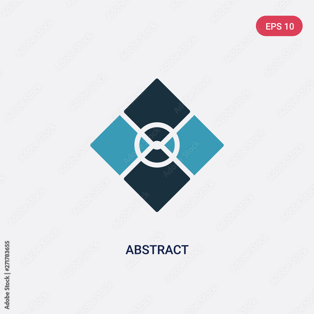 Poster two color abstract vector icon from miscellaneous concept. isolated blue abstract vector sign symbol