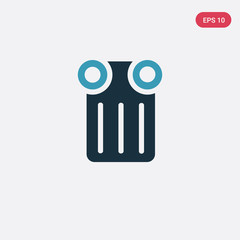 two color   vector icon from museum concept. isolated blue  vector sign symbol can be use for web, mobile and logo. eps