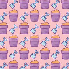 sand buckets toys pattern background