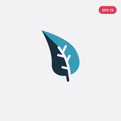 two color   vector icon from nature concept. isolated blue  vector sign symbol can be use for web, mobile and logo. eps