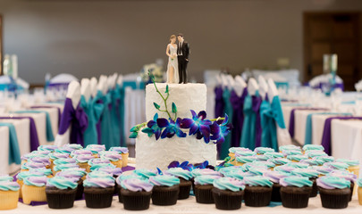 Wedding Cake and Cupcakes
