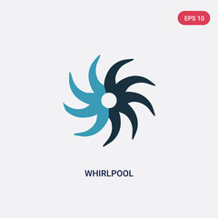 two color whirlpool vector icon from nature concept. isolated blue whirlpool vector sign symbol can be use for web, mobile and logo. eps 10