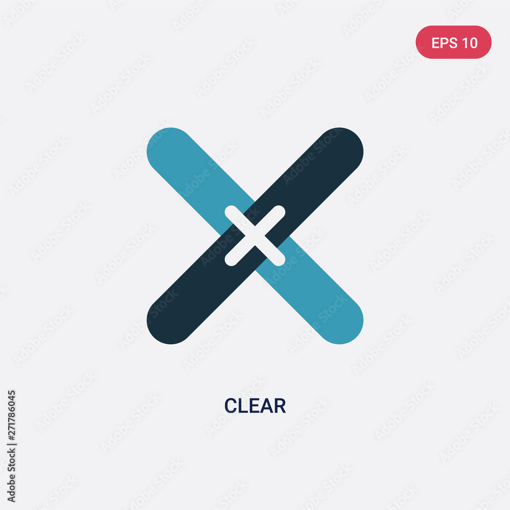 Poster two color clear vector icon from orientation concept. isolated blue clear vector sign symbol can be 