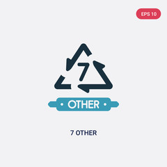 two color 7 other vector icon from other concept. isolated blue 7 other vector sign symbol can be use for web, mobile and logo. eps 10