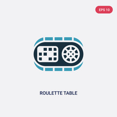 two color roulette table vector icon from other concept. isolated blue roulette table vector sign symbol can be use for web, mobile and logo. eps 10