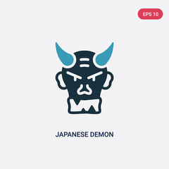 two color japanese demon vector icon from other concept. isolated blue japanese demon vector sign symbol can be use for web, mobile and logo. eps 10