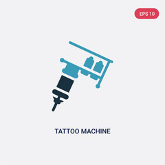 two color tattoo machine vector icon from other concept. isolated blue tattoo machine vector sign symbol can be use for web, mobile and logo. eps 10