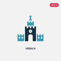 two color kremln vector icon from other concept. isolated blue kremln vector sign symbol can be use for web, mobile and logo. eps 10