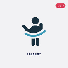 two color hula hop vector icon from people concept. isolated blue hula hop vector sign symbol can be use for web, mobile and logo. eps 10