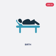 two color birth vector icon from people concept. isolated blue birth vector sign symbol can be use for web, mobile and logo. eps 10