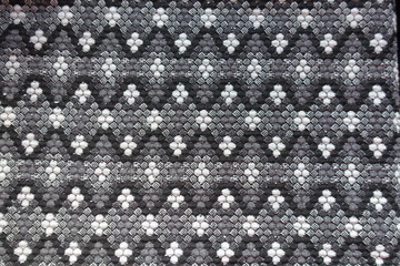 View of thick grey cotton fabbric from above