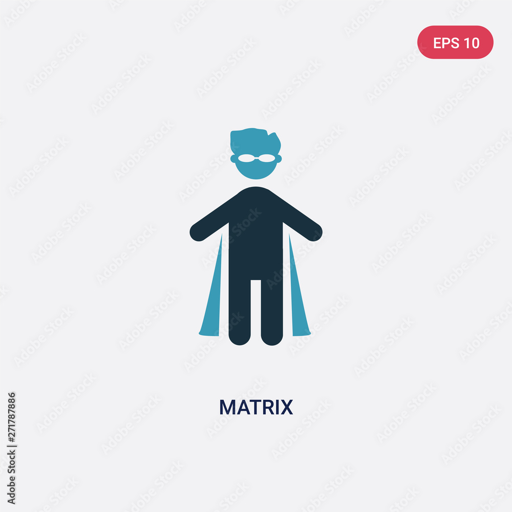 Aufkleber two color matrix vector icon from people concept. isolated blue matrix vector sign symbol can be use
