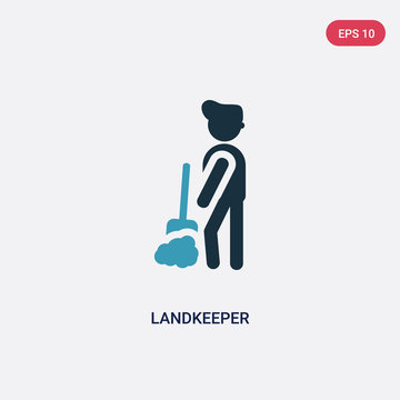 two color landkeeper vector icon from people concept. isolated blue landkeeper vector sign symbol can be use for web, mobile and logo. eps 10