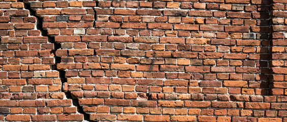 Old brick wall, Red brick wall texture grunge background