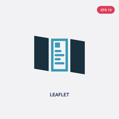 two color leaflet vector icon from political concept. isolated blue leaflet vector sign symbol can be use for web, mobile and logo. eps 10