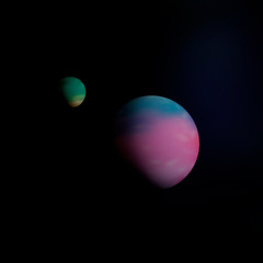 distant colored worlds in pandora style