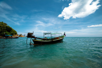 Fototapeta na wymiar Boat in sea at Thailand