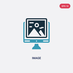 two color image vector icon from search engine optimization concept. isolated blue image vector sign symbol can be use for web, mobile and logo. eps 10