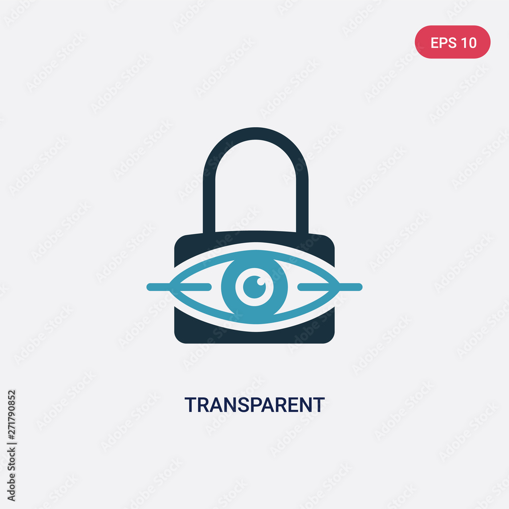 Poster two color transparent vector icon from security concept. isolated blue transparent vector sign symbo