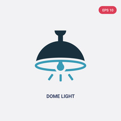 two color dome light vector icon from shapes concept. isolated blue dome light vector sign symbol can be use for web, mobile and logo. eps 10