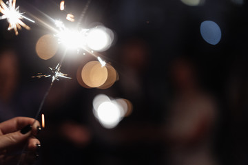 party bokeh abstract background and bengal fire