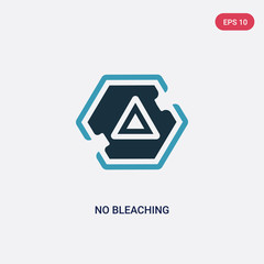 two color no bleaching vector icon from signs concept. isolated blue no bleaching vector sign symbol can be use for web, mobile and logo. eps 10