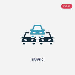 Obraz premium two color traffic vector icon from signs concept. isolated blue traffic vector sign symbol can be use for web, mobile and logo. eps 10