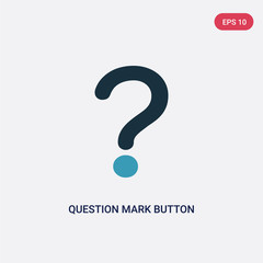 two color question mark button vector icon from signs concept. isolated blue question mark button vector sign symbol can be use for web, mobile and logo. eps 10