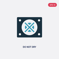 two color do not dry vector icon from signs concept. isolated blue do not dry vector sign symbol can be use for web, mobile and logo. eps 10