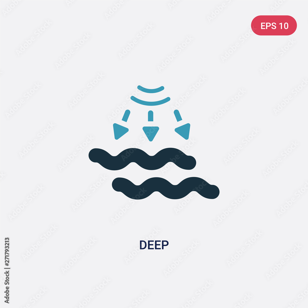 Poster two color deep vector icon from smart house concept. isolated blue deep vector sign symbol can be us