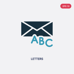 two color letters vector icon from social concept. isolated blue letters vector sign symbol can be use for web, mobile and logo. eps 10