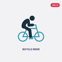 Fototapeta premium two color bicycle rider vector icon from sports concept. isolated blue bicycle rider vector sign symbol can be use for web, mobile and logo. eps 10