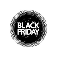 Black Friday, sale banner design template, discount tag,  app icon, vector illustration