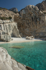 remote dream beach Seychelles on the Greek island Ikaria
