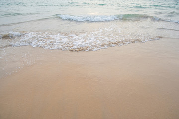 Fototapeta na wymiar Sand scenery and sea water movement