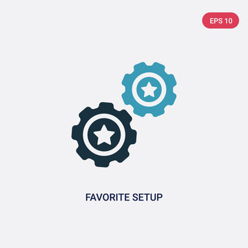 two color favorite setup vector icon from web concept. isolated blue favorite setup vector sign symbol can be use for web, mobile and logo. eps 10